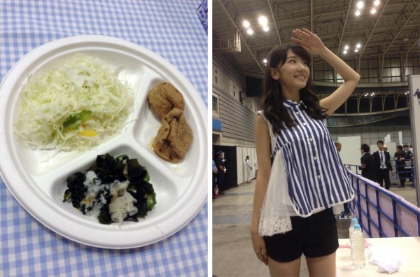 El viernes 5 de septiembre YUki Kashiwagi publicó en Twitter una imagen de su almuerzo, provocando la sorpresa de sus wotas