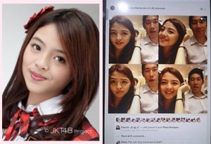 Jessica Vania, conocida como Jeje, en compañía de su presunto novio.