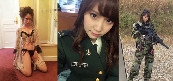 Mariya Nagao (20) integrante de AKB48, quién siempre ha mostrado su admiración por la milicia, aparecerá en una revista especializada en armas de fuego el 27 de diciembre
