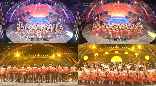 Integrantes de SKE48 lucieron un vestido que cambió de color espectacularmente