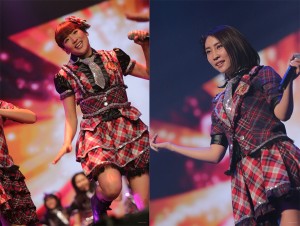 Haruka Nakagawa y Rina Chikano, las dos integrantes japonesas del grupo de Yakarta