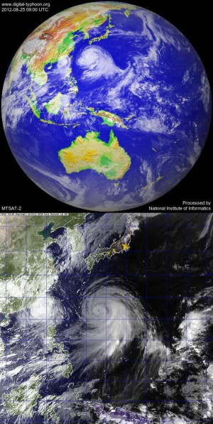 Potente Tifón avanza lentamente hacia Okinawa