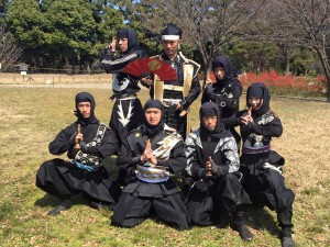 Actuales miembros del “Tokugawa Ieyasu y Hattori Hanzo ninja squad”.